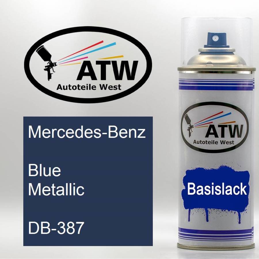 Mercedes-Benz, Blue Metallic, DB-387: 400ml Sprühdose, von ATW Autoteile West.